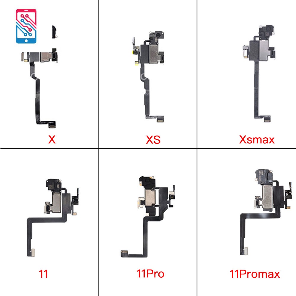 ลําโพงหน้า พร้อมสายเคเบิลอ่อน แบบเปลี่ยน สําหรับ iPhone X XR XS Max 11 Pro Max