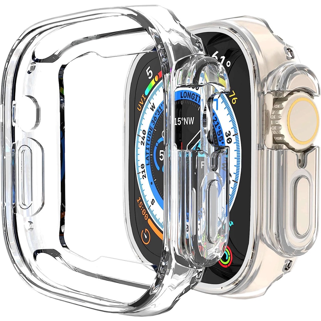 เคส TPU ป้องกันรอยขีดข่วน ไม่มีหน้าจอ สําหรับ Apple Watch Ultra 49 มม. iWatch 8 45 มม. 41 มม.