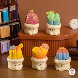 กระบองเพชรน้อยสีสดใส ตุ๊กตาจิ๋ว โมเดลจิ๋ว แต่งสวน ตุ๊กตาแต่งสวนจิ๋ว ตุ๊กตาจัดสวนถาด