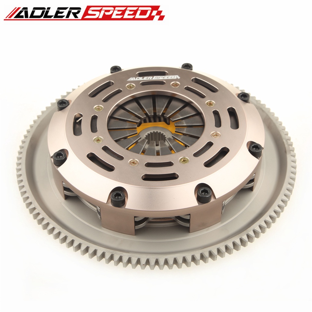 ADLERSPEED Sprung คลัทช์ Twin Disc Kit & Flywheel สําหรับ 891 Honda Civic CRX 1.5L 1.6L D15 D16