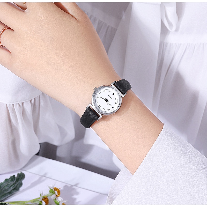 พร้อมส่ง นาฬิกาข้อมือควอตซ์ สายเข็มขัด แบบพิเศษ เรียบง่าย สําหรับผู้หญิง และนักเรียน