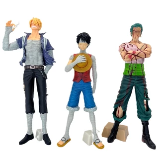 สถานที่ท้องถิ่น Luffy Zoro Seriously Injured Sanji อะนิเมะ One Piece รูปปั้น COD stock คอสเพลย์ Astonished Action Figure ตุ๊กตาของเล่นสําหรับของขวัญเด็กคอลเลกชันเครื่องประดับรถตกแต่งบ้านเค้ก