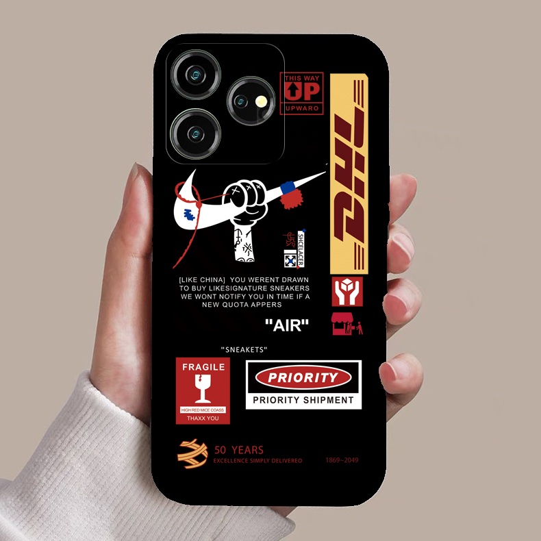 เคสโทรศัพท์ซิลิโคน TPU แบบนิ่ม ผิวด้าน ลาย DHL สําหรับ ZTE Blade V50 Design ZTE 8050