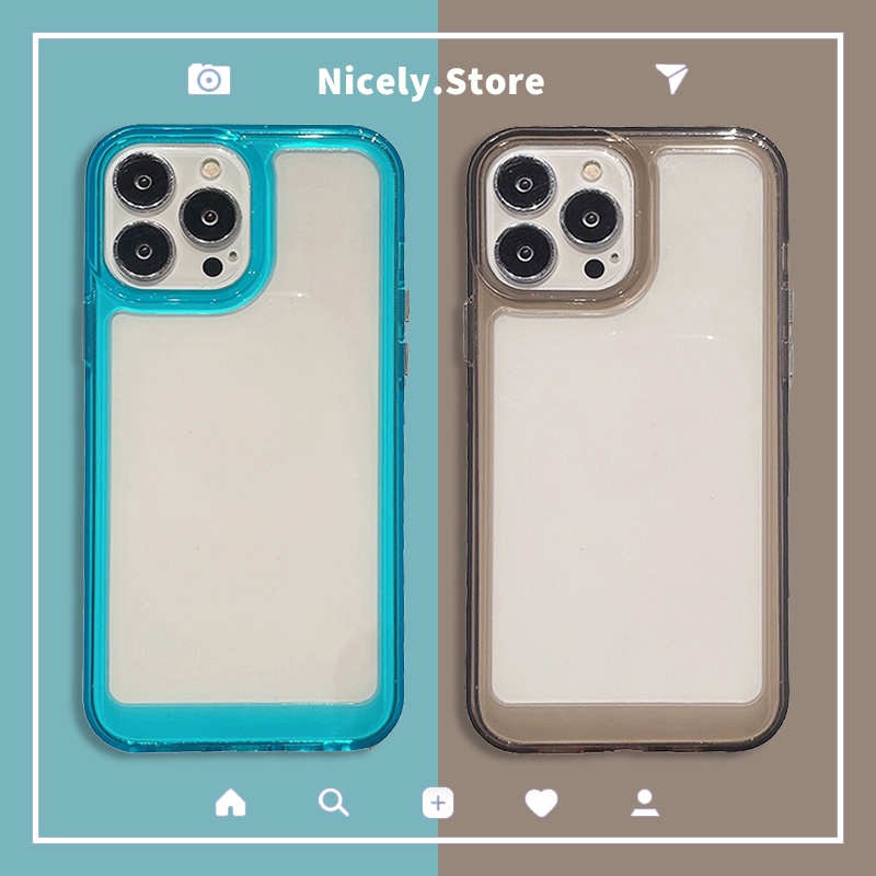 เคสโทรศัพท์มือถืออะคริลิคเจลลี่ใส กันกระแทก ปิดด้านหลัง เรียบง่าย สําหรับ iPhone 15 14 Plus 13 12 11 Pro Max Xs Xr X 8 7Plus
