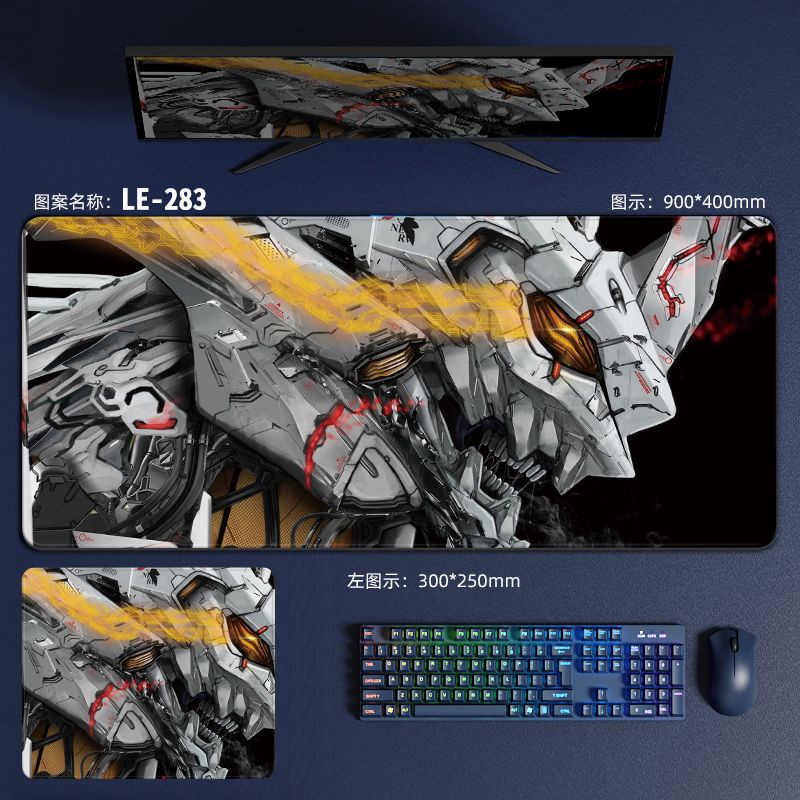 แผ่นรองเมาส์ Eva ขนาดใหญ่ ลายนีออน Genesis Evangelion แผ่นรองเมาส์ คีย์บอร์ดเล่นเกม ลายการ์ตูนอนิเมะ สําหรับผู้ชาย มี 1 ชิ้น