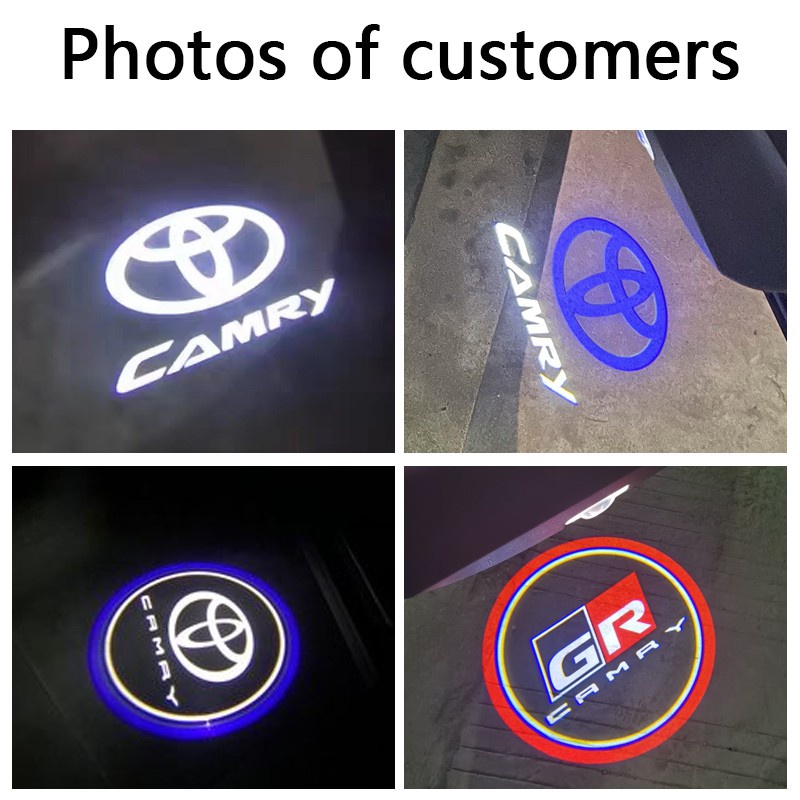 2 ชิ้น TOYOTA CAMRY ไฟต้อนรับ ประตูรถ เลเซอร์โปรเจคเตอร์ ผี โคมไฟเงา คําเตือน แสงโดยรอบ สําหรับ TOYOTA CAMRY แต่งอุปกรณ์เสริม โปรเจคเตอร์ ใสพิเศษ ไม่ซีดจาง