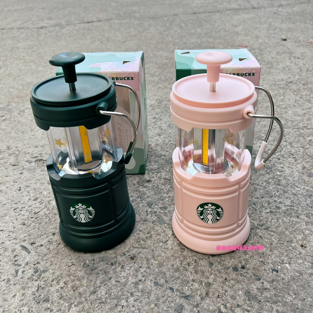 Starbucks ของตกแต่ง รูปหม้อ 23 ดาว สีเขียว สีชมพู สําหรับตั้งแคมป์กลางแจ้ง