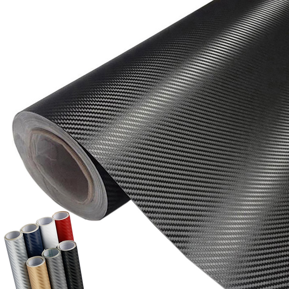 สติกเกอร์ฟิล์มไวนิล คาร์บอนไฟเบอร์ 3D ขนาด 30×127 ซม. DIY สําหรับติดตกแต่งรถยนต์ รถจักรยานยนต์ รถยนต์