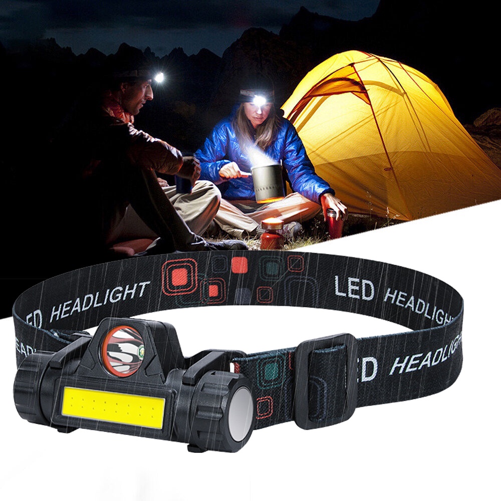 ไฟฉายคาดหัวกันน้ำ ไฟฉายเดินป่า มีแม่เหล็กด้านข้าง SB Rechargeable Headlight