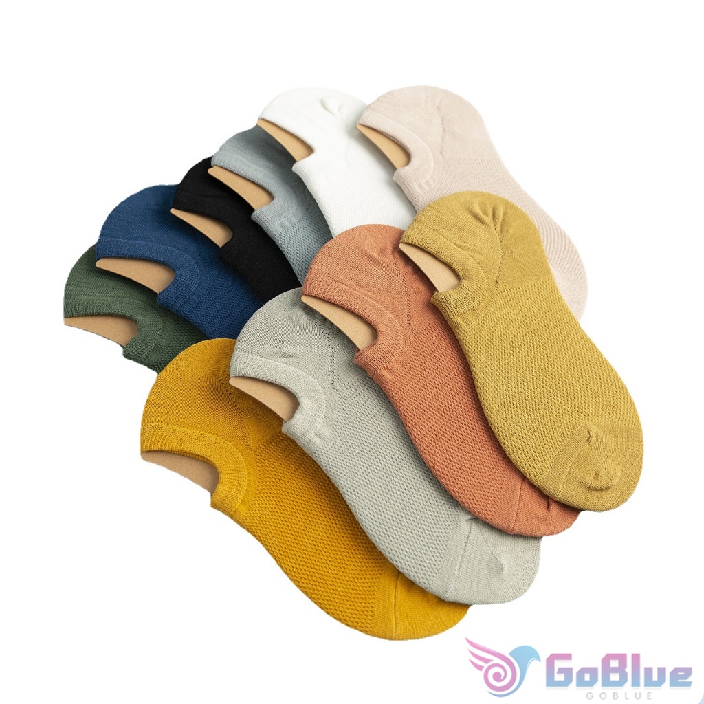 GoBlue ถุงเท้า ขนาดใหญ่พิเศษ 39-44 ถุงเท้าข้อสั้นผู้ชาย ใส่เที่ยว ใส่ทำงาน ผ้าตาข่ายระบายอากาศดี Men socks