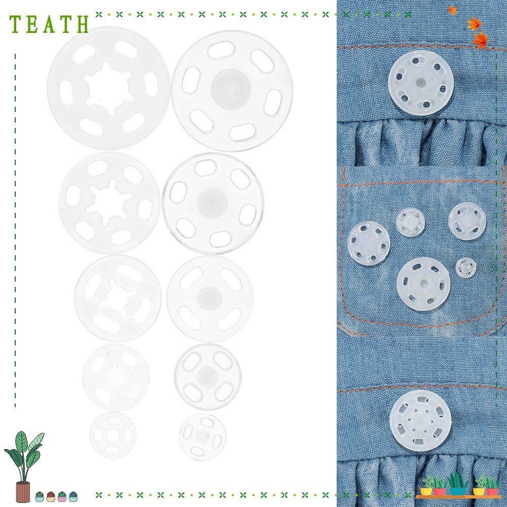 Teath กระดุมแป๊ก พลาสติก สําหรับงานหัตถกรรม 100 ชิ้น