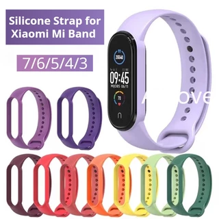 สายนาฬิกาข้อมือ ซิลิโคน โพลีโครเมี่ยม อุปกรณ์เสริม สําหรับ Xiaomi Mi Band 7 6 5 4 3 MiBand 3/4 Band5 Band6