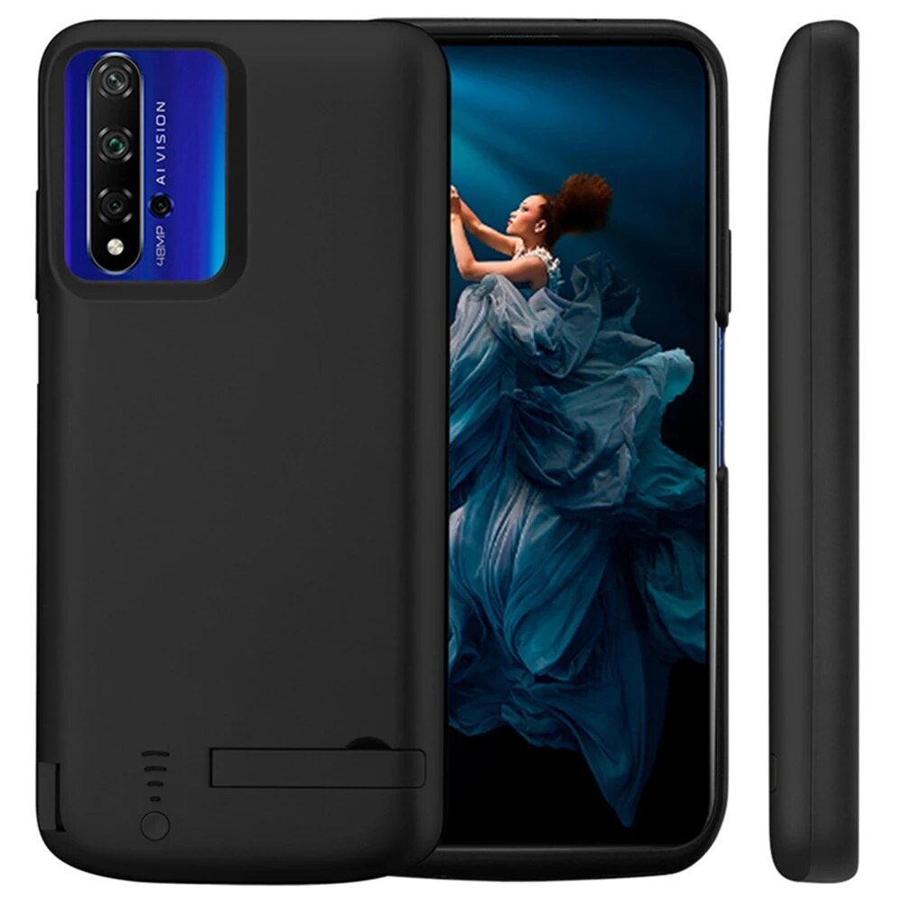 Nova 5t  Battery Case For Huawei Nova 5T Power Bank Extenal Battery Charger Case Charging Stand Back Cover Power Cases