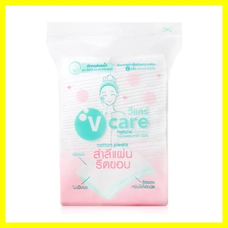 V care Cotton Embossed Pad Natural 100 Sheets.