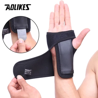 AOLIKES สายรัดข้อมือเสริมเหล็กและปลอกนิ้วป้องกันการบาดเจ็บที่ข้อมือและนิ้ว สายรัดข้อแก้ปวดป้องกันแพลงสายรัดมือ