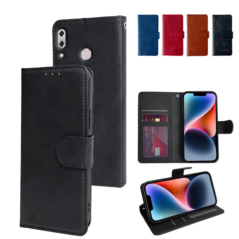 ซองหนังสําหรับ ASUS ZenFone 5 ZE620KL 5Z ZS620KL ZB620KL แบบพกพาหรูหราสีสันช่องเสียบการ์ดสํารอง