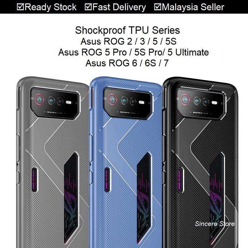 Asus ROG 2 3 5 6 6D 7 ROG2 ROG3 ROG5 5S Pro UItimate Gaming Phone Shockproof TPU Phone Case Casing