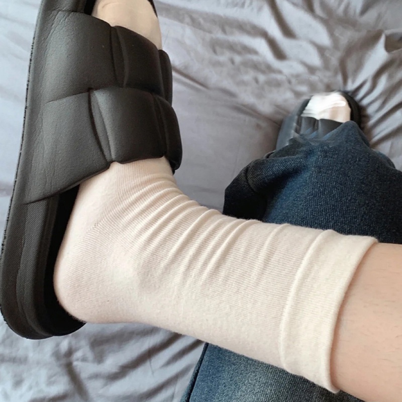 Roselife ถุงเท้าผ้าฝ้าย แบบหนา นิ่มพิเศษ สีขาว สกรู สไตล์คลาสสิก แฟชั่นฤดูใบไม้ผลิ และฤดูใบไม้ร่วง สําหรับผู้หญิง - รูปที่ 2