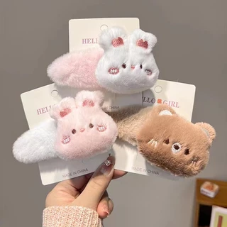 ในไทย-พร้อมส่ง✨กิ๊บหนีบผม กระต่ายน่ารักๆฟูๆ BBคลิปด้านข้าง Insสไตล์เกาหลี นักเรียนสำหรับผู้หญิง เครื่องประดับผมแฟชั่น-Mo