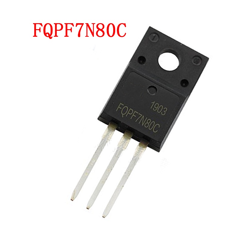 10pcs FQPF7N80C TO-220F FQPF7N80 TO-220 7N80 7N80C 800V 7A ใหม่เดิม
