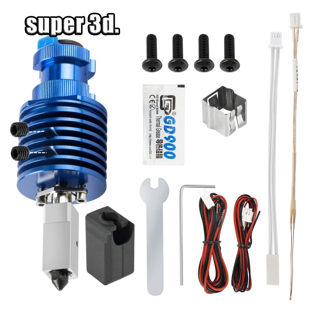 Upgrade V6 Hotend Kit 24V 48W Heating Tube NTC100K Thermistor 300°C Extruder For Ender 3/3-V2/3 Pro 