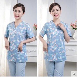 ชุดยูนิฟอร์มพยาบาล แขนสั้น ผ่าตัด เหมาะกับฤดูร้อน สําหรับร้า…