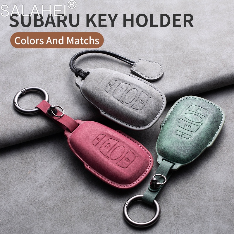 ใหม่หนังแกะฝาครอบรถ Protector Fob Shell สําหรับ Subaru Crosstek Forester BRZ Outback XV Rex Legacy VIZIV Adrenaline
