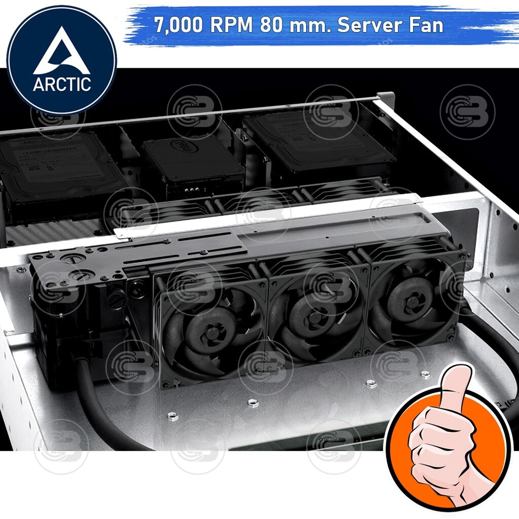 [CoolBlasterThai] ARCTIC PC Fan Case S8038-7K (size 80 mm.) Server Fan ประกัน 6 ปี - รูปที่ 5