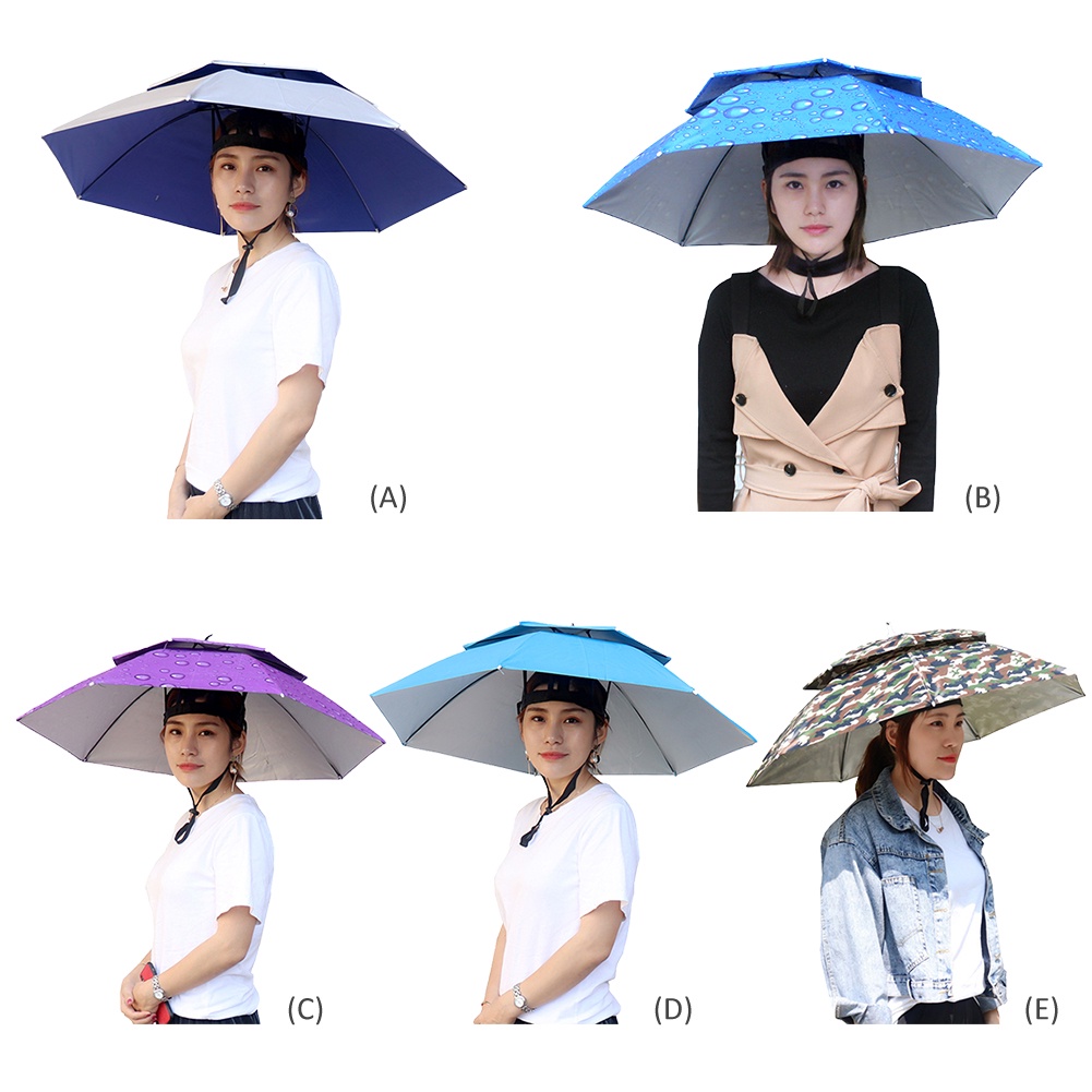 [ElementStyle.th] หมวกร่มกันแดด UV UK สองชั้น พับได้ แบบพกพา สําหรับตกปลา