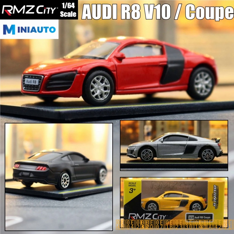 !# @ 1/64 Audi R8 Coupe V10, 1:64 Diecast Super Sport Toy Car Model 3 ''hot Wheels Miniature, Zinc Alloy Metal Gift for