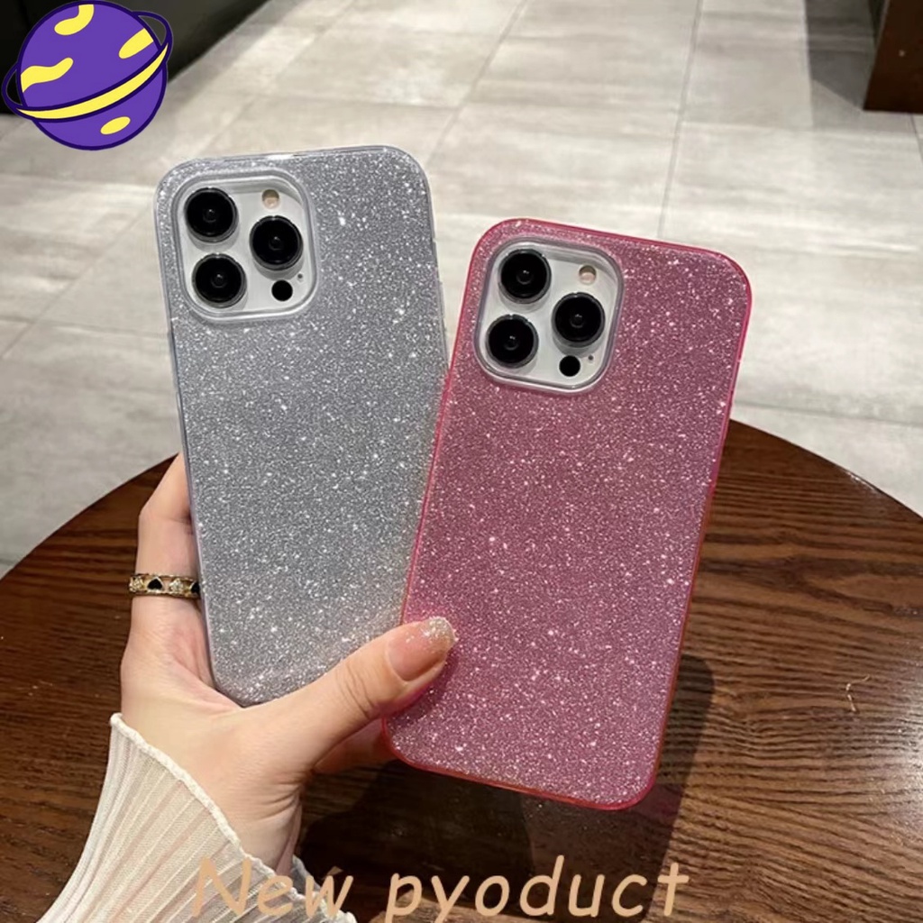 เคสโทรศัพท์มือถือแบบนิ่ม TPU โพลีคาร์บอเนต คริสตัล พร้อมที่ตั้งวาง ระยิบระยับ สําหรับ IPhone 15 14 13 12 11 Pro Max 15 14 Plus