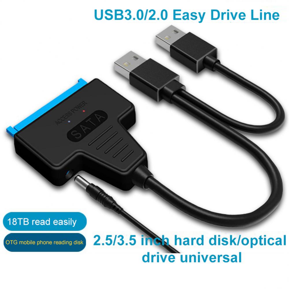 อะแดปเตอร์สายเคเบิลฮาร์ดไดรฟ์ภายนอก USB 3.0 2.0 Sata 3 Sata เป็น USB 3.0 รองรับ 2.5 3.5 นิ้ว HDD SSD 22 Pin Sata III