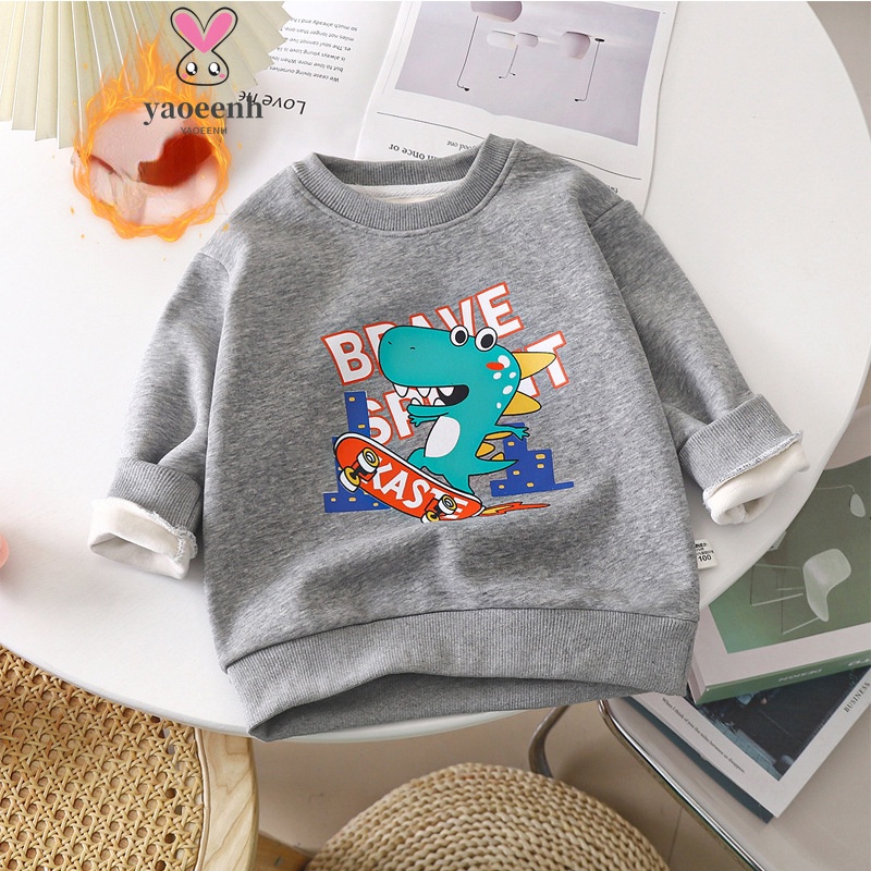 【YAOEENH】พร้อมส่ง เสื้อยืดลําลอง ผ้าฝ้าย ผ้าฟลีซ แขนสั้น ลายการ์ตูน ขนาดกลาง ขนาดใหญ่ 100-160 ซม. เข้าได้กับทุกชุด สําหรับเด็กผู้ชาย ผู้หญิง
