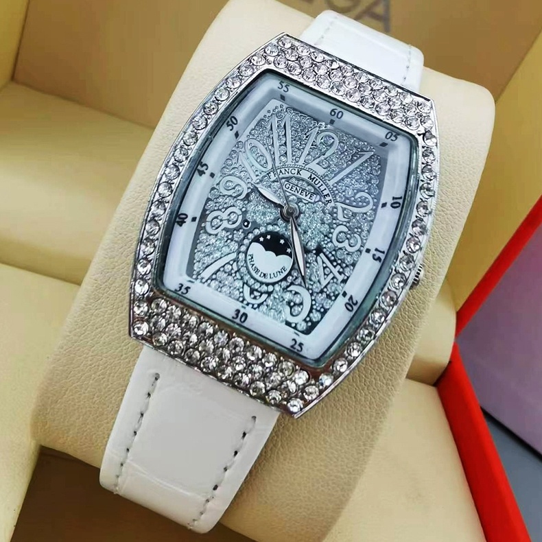 Franck Muller Franck Muller Franck สายหนัง ระบบควอทซ์ นาฬิกาธุรกิจของผู้หญิง