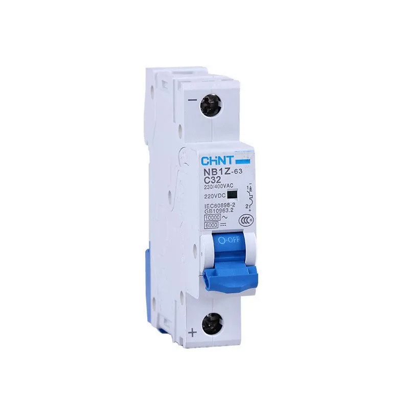 Chint NB1Z-63 1P DC220V เซอร์กิตเบรกเกอร์ 230/400VAC 6KA พลังงานแสงอาทิตย์ DC MCB