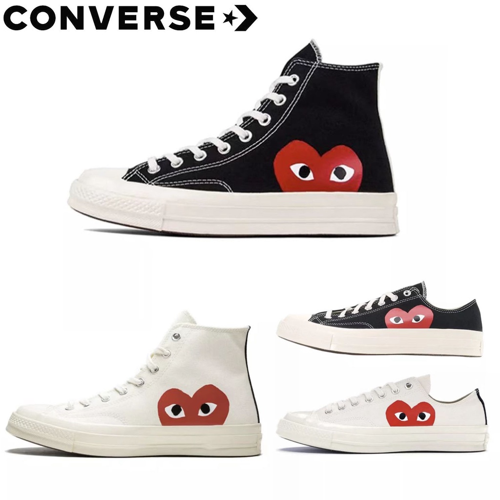 CDG Play x Converse Chuck Taylor All Star 1970s Comme des Garcons รองเท้าผ้าใบ unisex หัวใจสีแดง