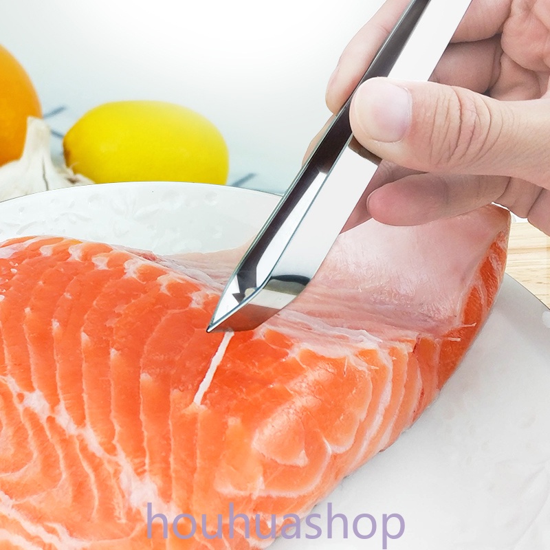 สแตนเลสปลากระดูกแหนบเนื้อไก่ผมremoverแหนบคีมpinscer CStainlessเหล็กปลากระดูกแหนบRemovlipดึงอาหารทะเลก้างปลาถอนขนหนีบครัวแกดเจ็ต