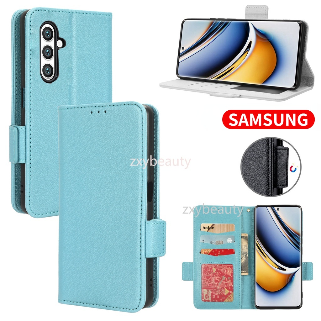 SAMSUNG สําหรับSamsung Galaxy A16 LTE A17 A25 A15 5G 2025 เคสโทรศัพท์หนังแม่เหล็กสําหรับSamsungA15 4