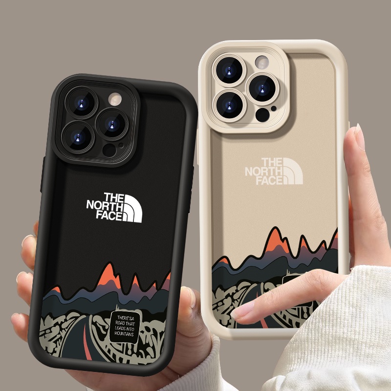 The-north-face California Highway Soft Silicone Casing สําหรับ IPhone 11 12 13 14 15 16 Pro Max 14 15 Plus 8 Plus X XR XS Max Full Protective Thicken Case กันกระแทก Anti Fall Cover