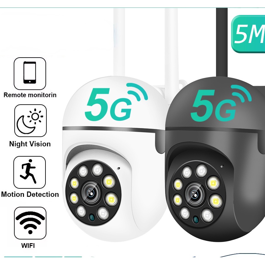 Anvko กล้องวงจรปิด IP กล้อง 5MP ความเร็วโดมการติดตามอัตโนมัติ PTZ สมาร์ทบ้านกลางแจ้ง 5G WIFI กล้องเฝ