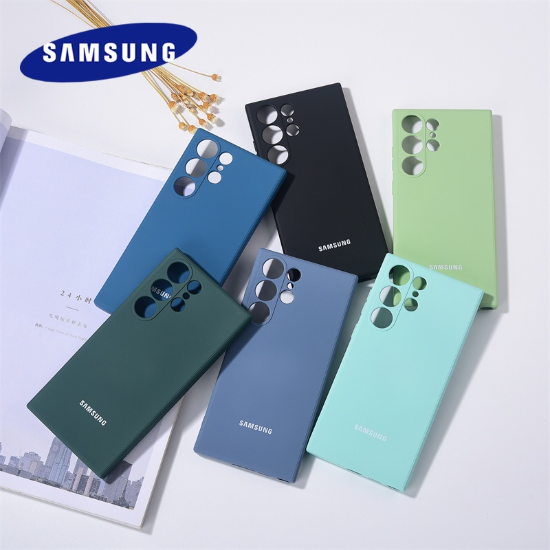 ใหม่ เคสโทรศัพท์มือถือ ซิลิโคนนิ่ม TPU กันกระแทก สีพื้น สําหรับ Samsung Galaxy S24 S23 Plus Ultra S23FE S23+ S24+