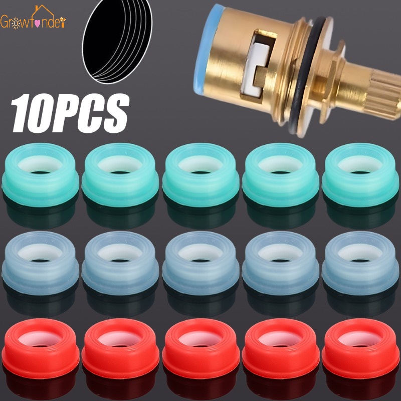 10 ชิ้น แบบพกพา ก๊อกน้ํารั่ว ปะเก็นซีล ชุดวัสดุซิลิโคน กันรั่ว ซีลหัวเข็มขัด ก๊อกน้ํา ท่อน้ํา อุปกรณ์ก๊อกน้ํา