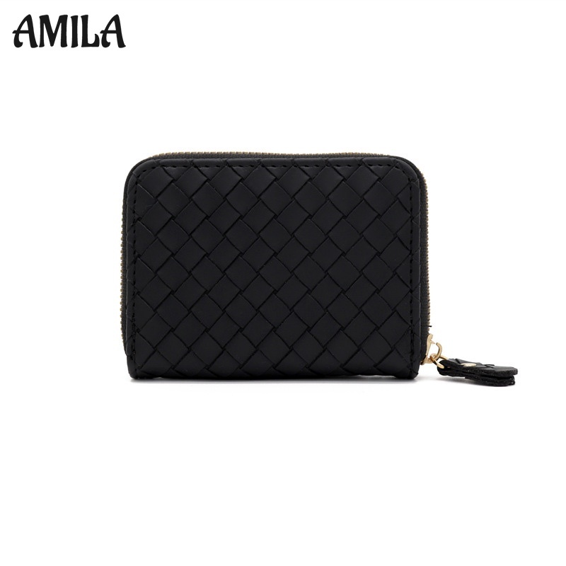 Amila กระเป๋าสตางค์ กระเป๋าคลัทช์สาน ใส่บัตรได้หลายช่อง สไตล์คลาสสิก คุณภาพสูง กันสาด