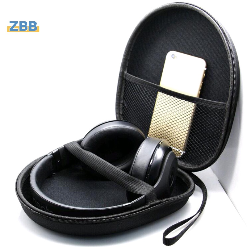 Zbb> ใหม่ กระเป๋าเคสแข็ง สีดํา สําหรับใส่จัดเก็บหูฟัง