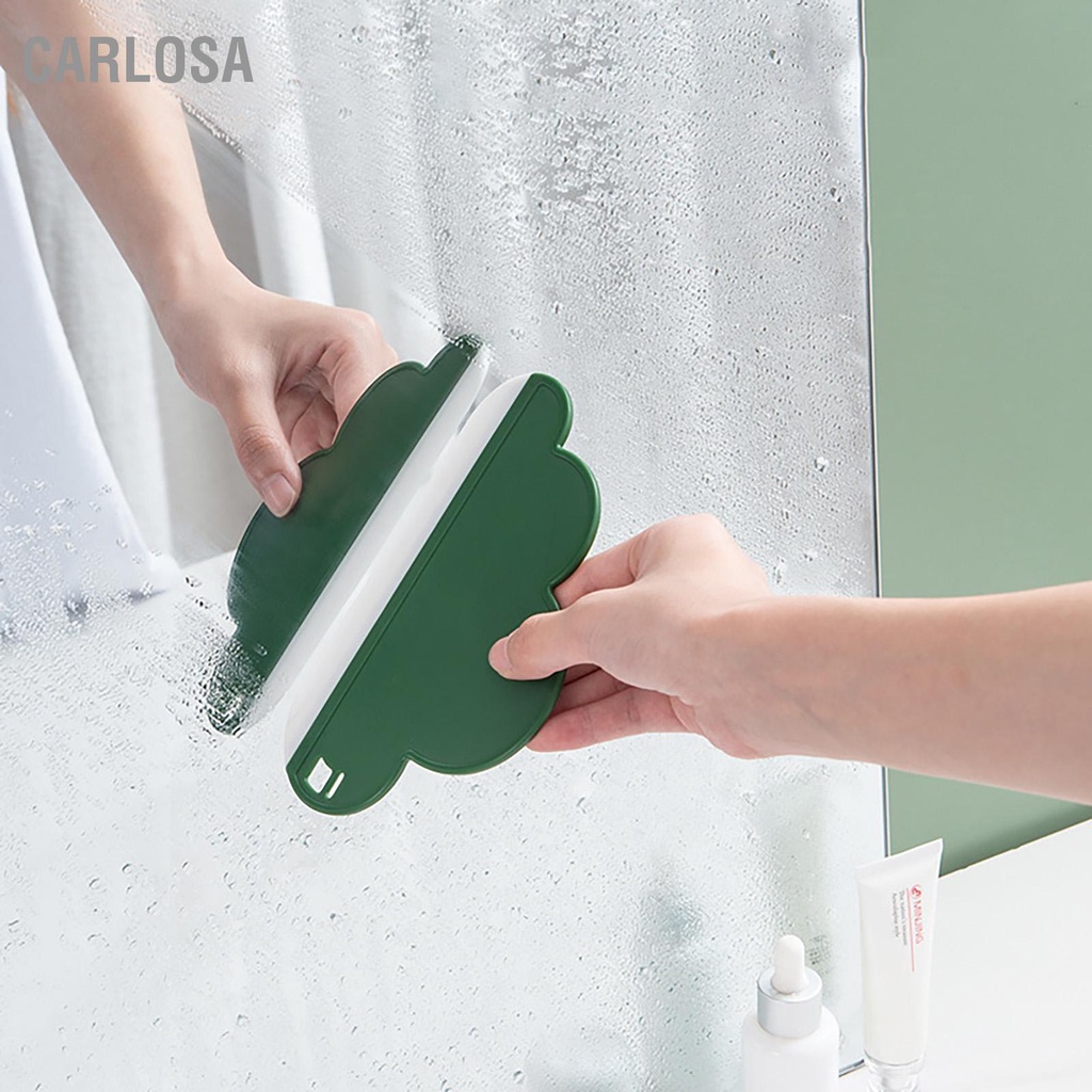 CARLOSA ใบมีดน้ำ PP ซิลิโคนไม้กวาดหุ้มยางที่มีประสิทธิภาพกำจัดหมอก Hangable ใบปัดน้ำฝนขนาดเล็กสำหรับหน้าต่างห้องครัวห้องน้ำ