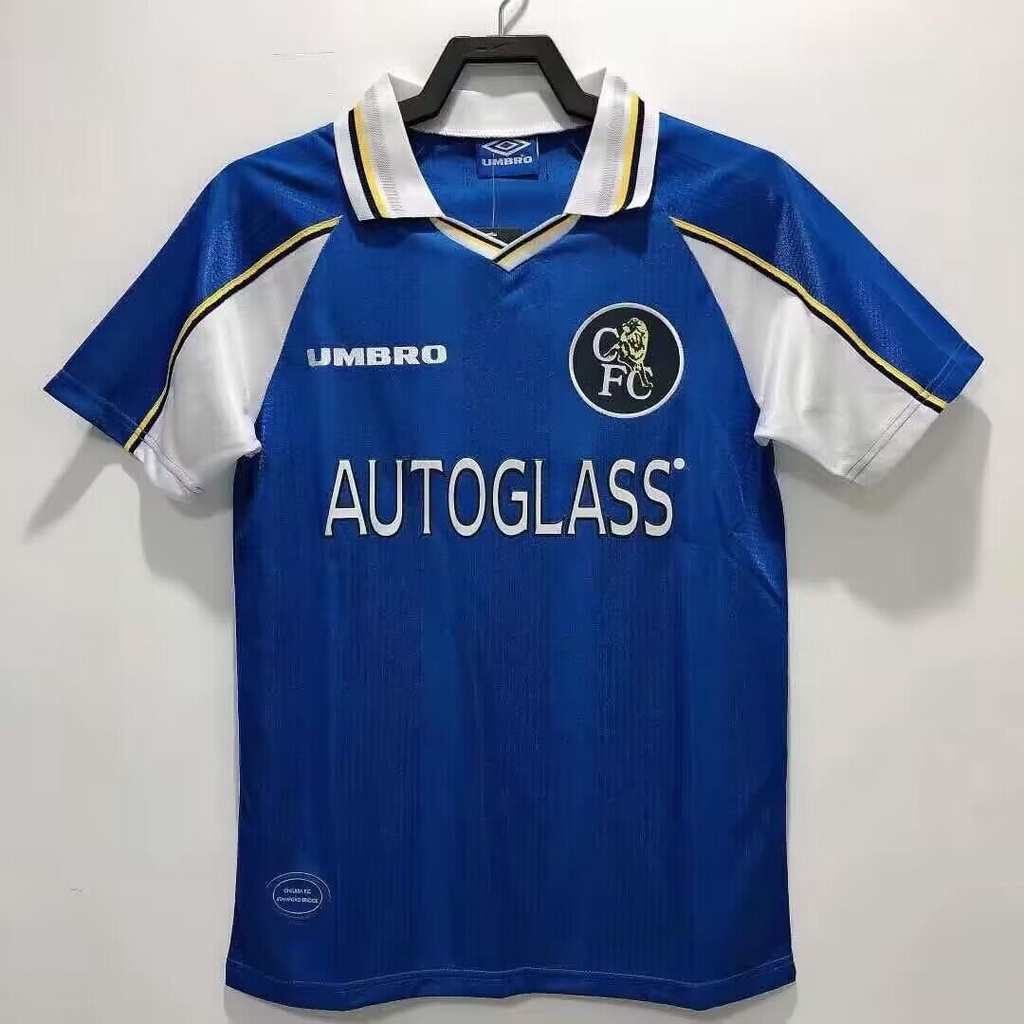 9597 เสื้อยืดแขนสั้น ลายทีมชาติฟุตบอล Chelsea Home สไตล์วินเทจ คุณภาพสูง AAA+