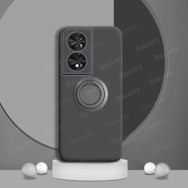 Tcl 40 Nxtpaper 4G แฟชั่น ป้องกันเต็มรูปแบบ ซิลิโคนนุ่ม เคสโลหะ ที่ใส่แหวนนิ้ว - รูปที่ 2