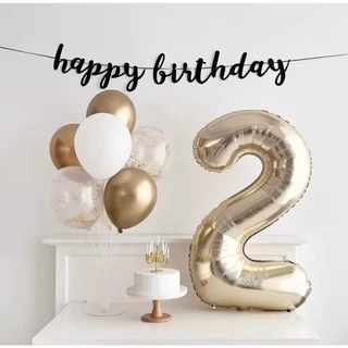ลูกโป่งฟอยล์วันเกิด ขนาด 40" สีทองอ่อน สีผู้ดีมาก balloon สำหรับตกแต่งงานปาร์ตี้วันเกิด ส่งจากไทย