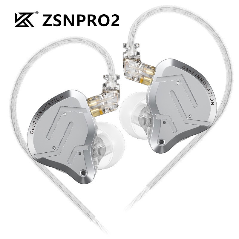 Kz ZSN Pro 2 1BA+1DD หูฟังอินเอียร์ ไฮบริด HIFI เบส มอนิเตอร์โลหะ KZ ZSNPro 2 ZSNPRO2