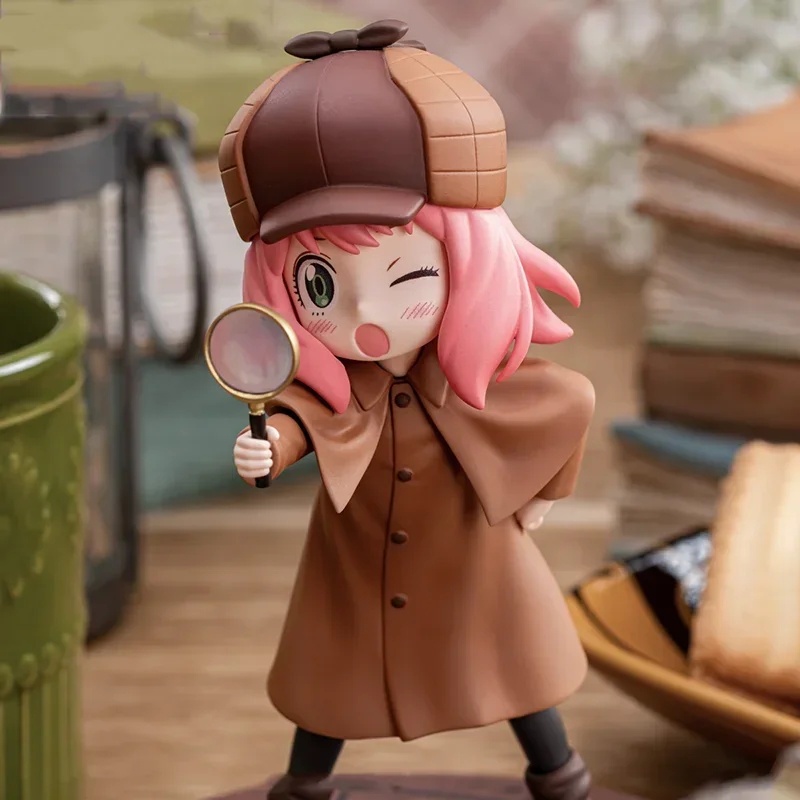 โมเดลฟิกเกอร์ PVC อนิเมะ Spy×Family Anya Forger Detective Uniform ขนาด 13 ซม. ของเล่นสะสม ของขวัญ สําหรับเก็บสะสม